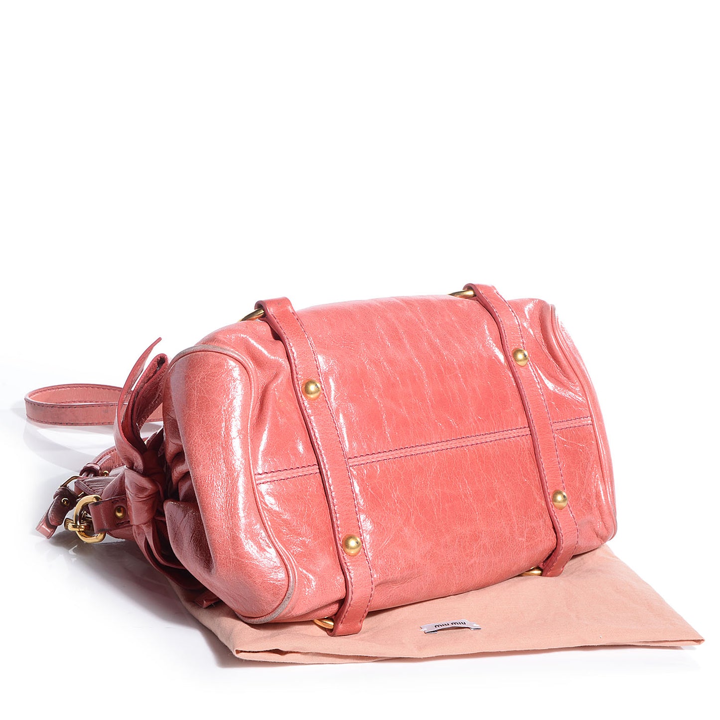 Vitello Lux Mini Bow Bag Rosa