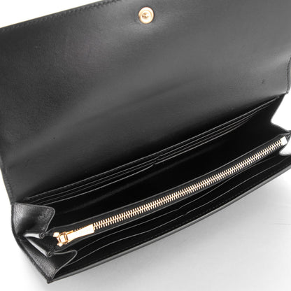 Celine Lambskin Large Flap Wallet Black 5 of 7