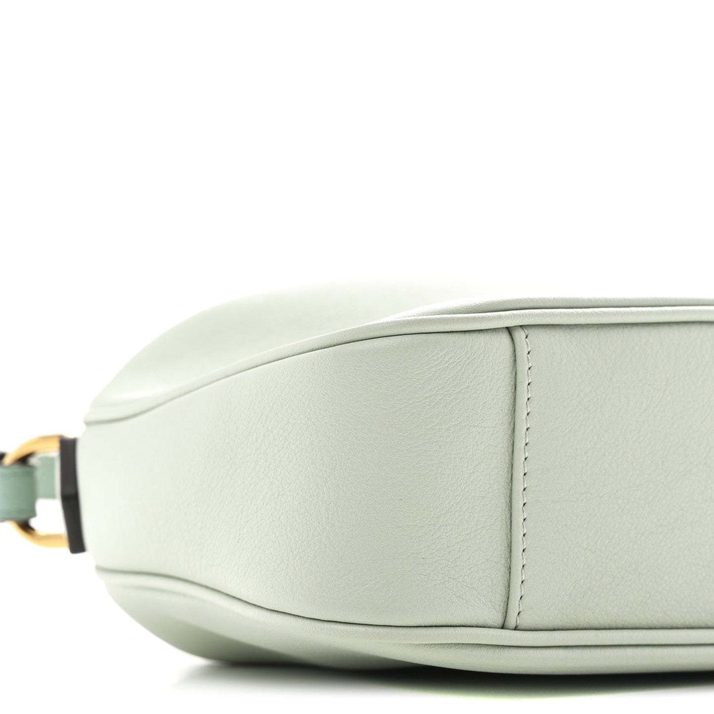 Softy Wonka Textured Dollar Calfskin Small Diana Shoulder Bag Pale Green