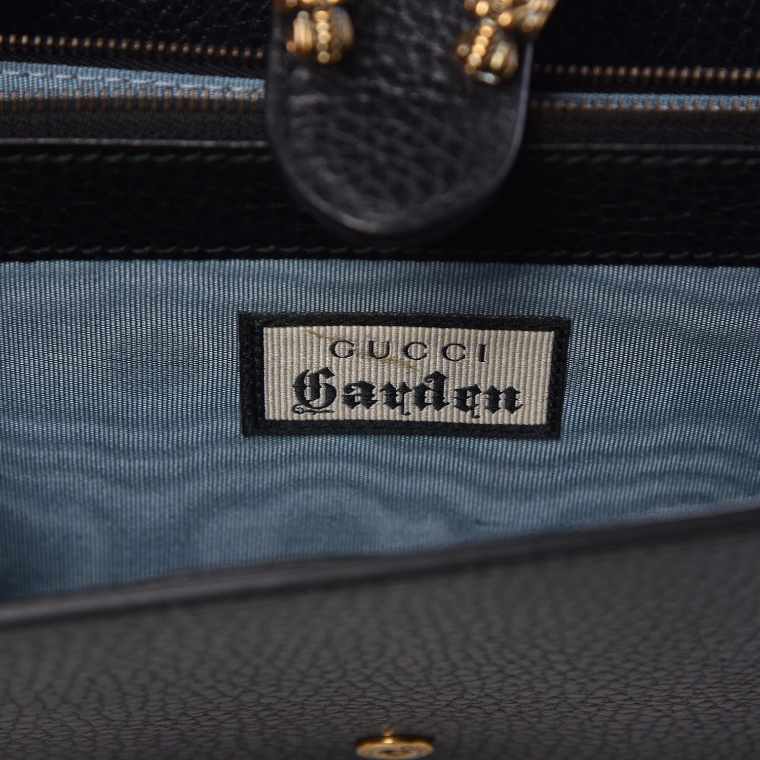 Gucci Calfskin Garden Dionysus Chain Wallet Black 6 of 7