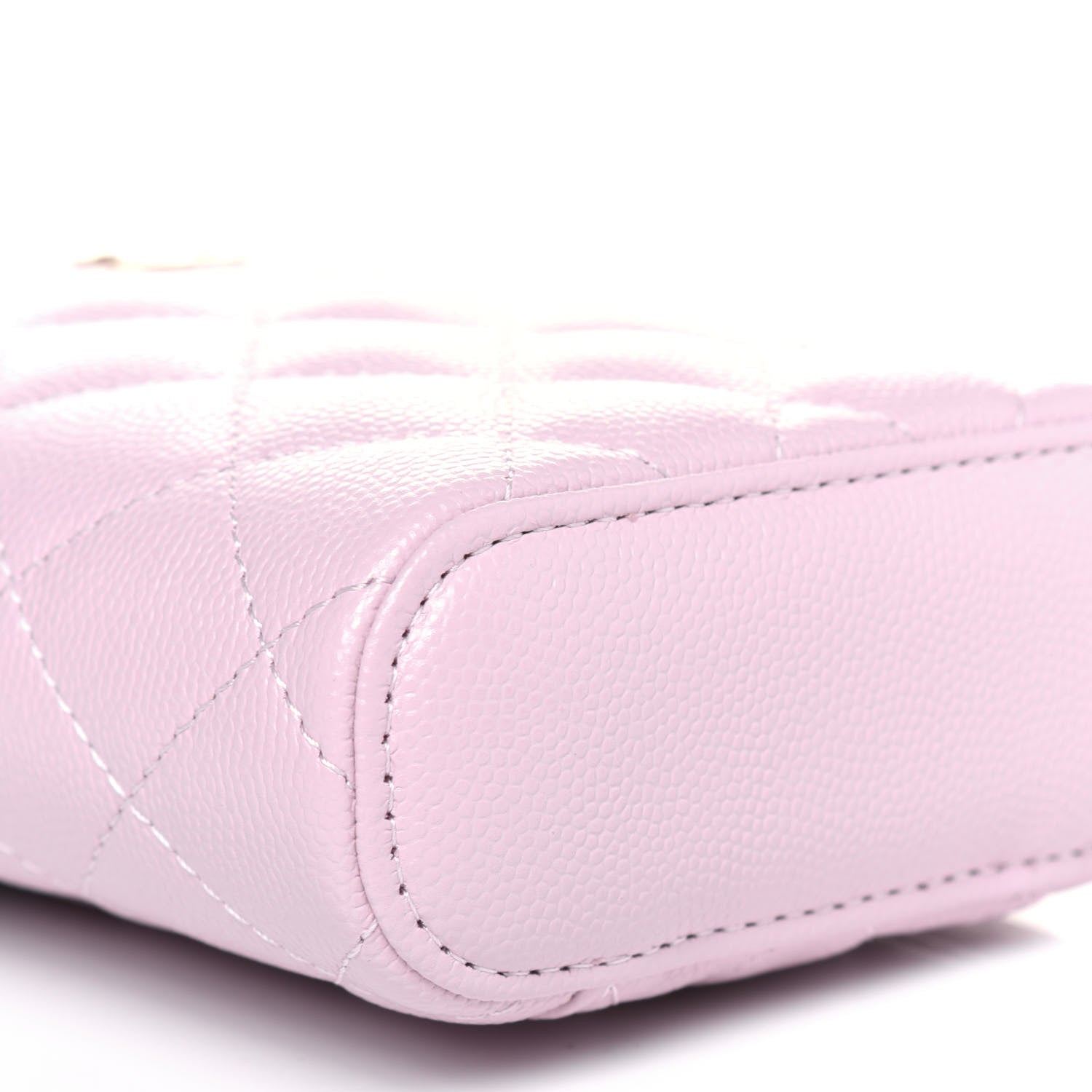 Chanel Caviar Quilted Small Vertical Coco Beauty Vanity Case With Chain Light Pink 8 of 11