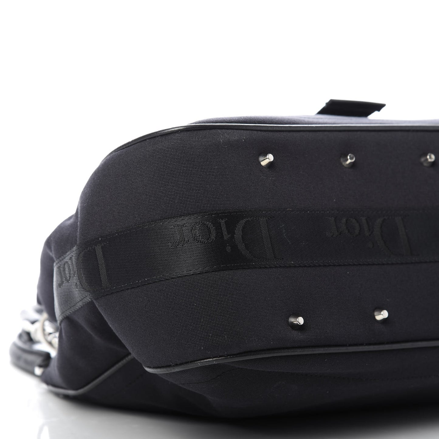 Satin Crystal Hardcore Shoulder Bag Navy Black