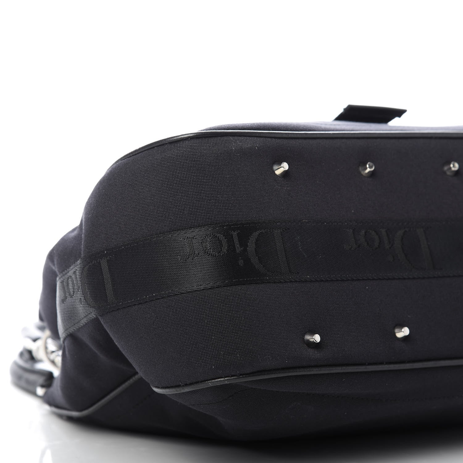 Christian Dior Satin Crystal Hardcore Shoulder Bag Navy Black 6 of 9