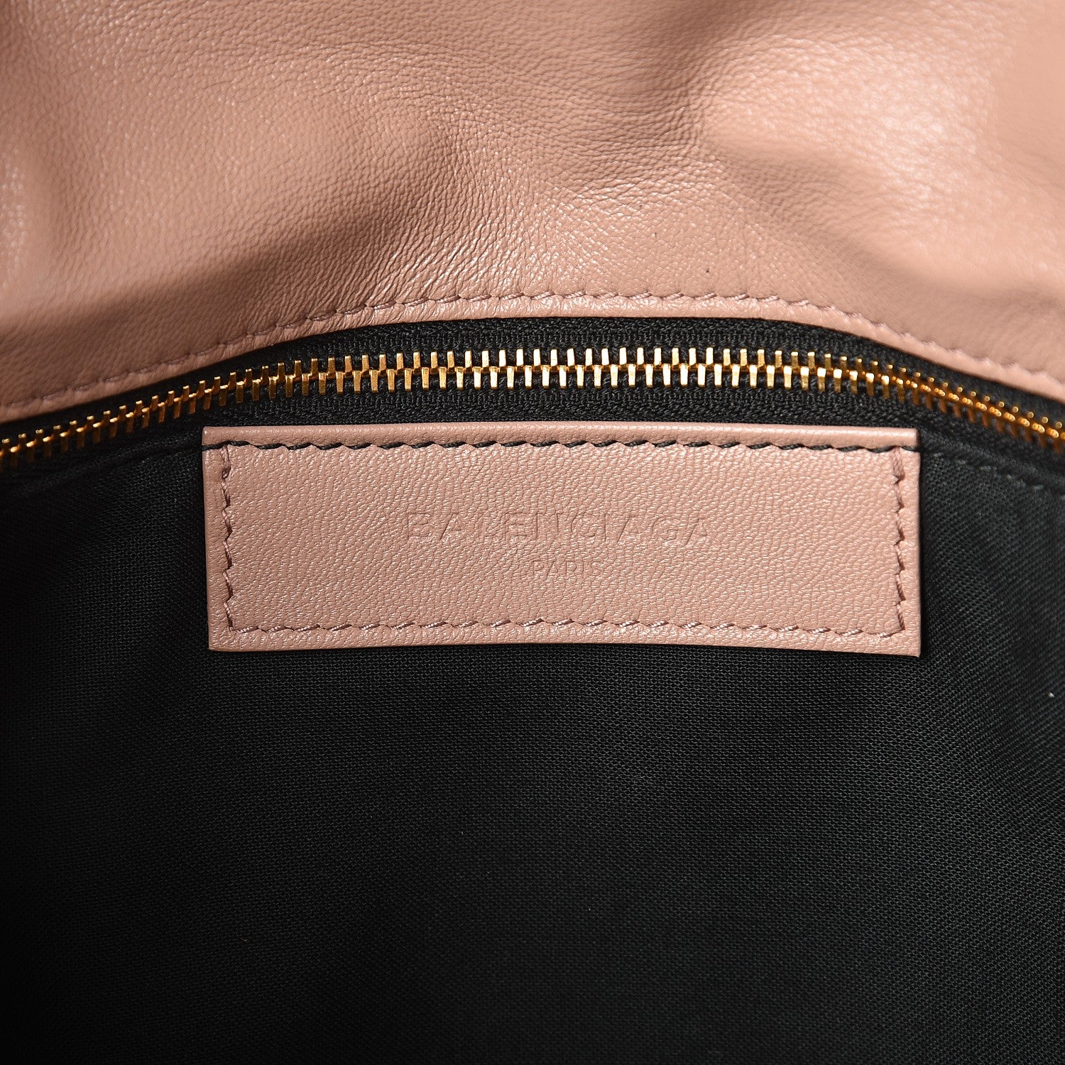 Balenciaga Chevre Gold Metallic Edge Hardware Envelope Clutch Rose Des Sables 6 of 8