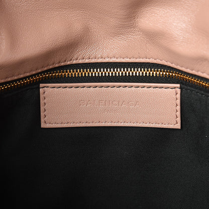 Balenciaga Chevre Gold Metallic Edge Hardware Envelope Clutch Rose Des Sables 6 of 8