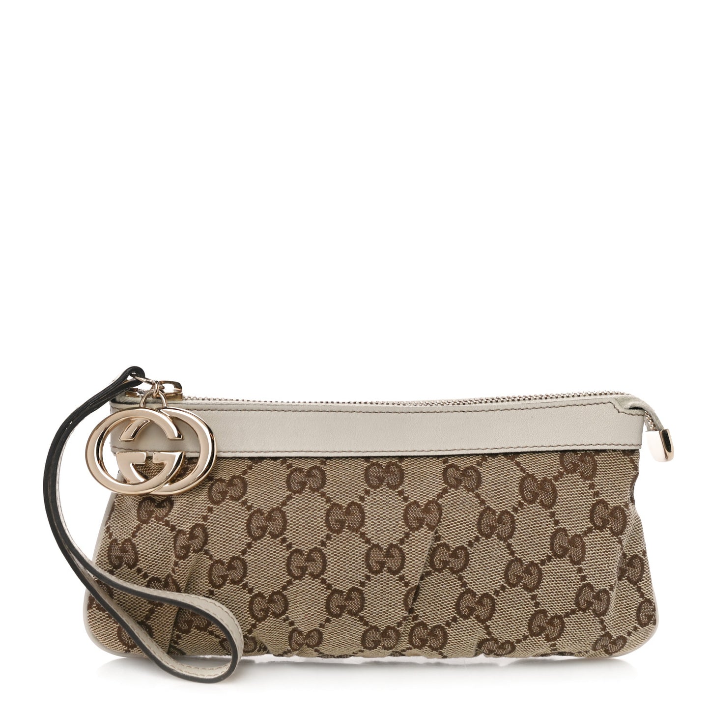 Monogram New Britt Wristlet Off White