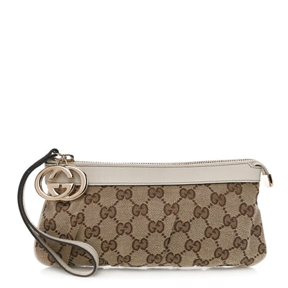 Gucci Monogram New Britt Wristlet Off White 1 of 10