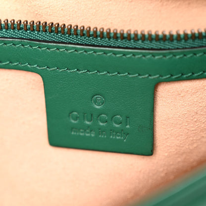 Gucci Calfskin Matelasse Small GG Marmont Shoulder Bag Emerald Green 6 of 10