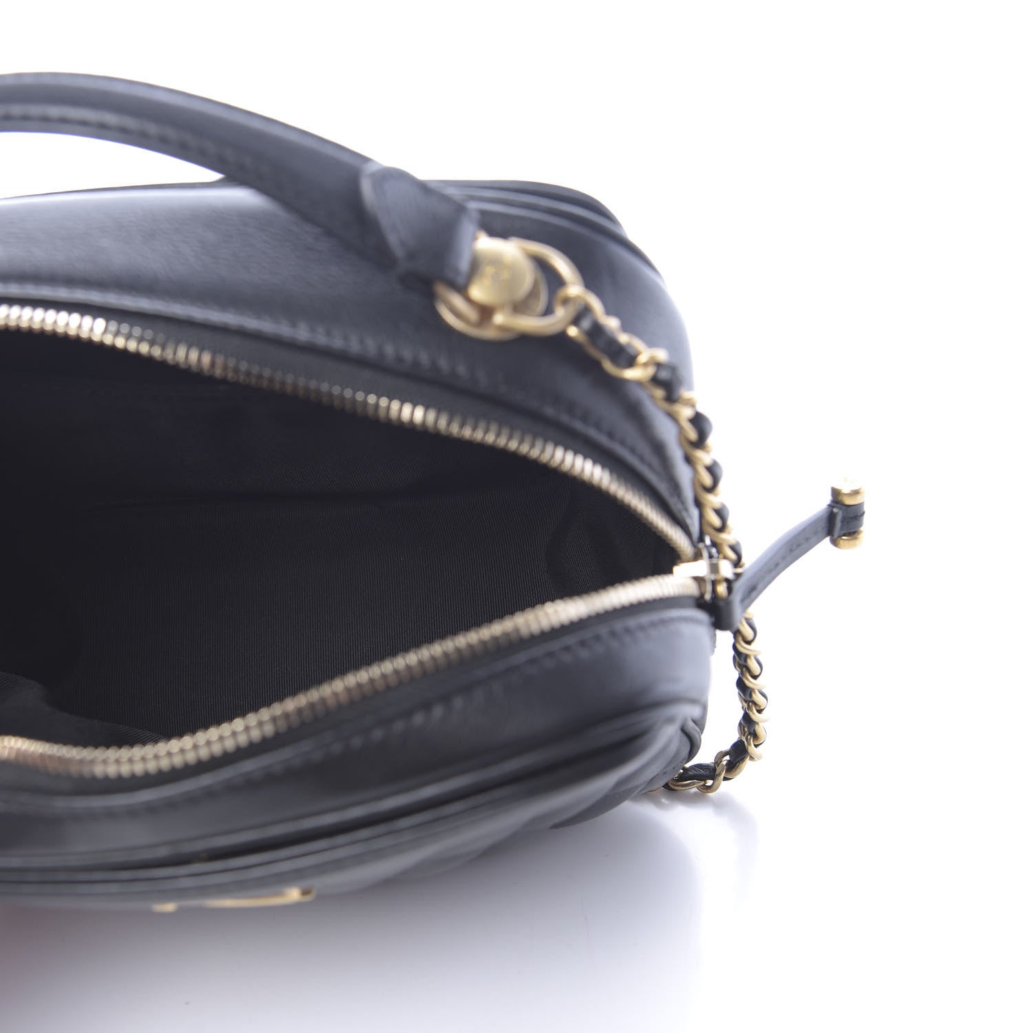 Chanel Calfskin Quilted CC Vanity Case Black 5 of 12