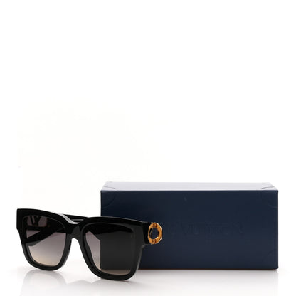 Louis Vuitton Acetate LV Link PM Square Sunglasses Z1566W Black 7 of 7