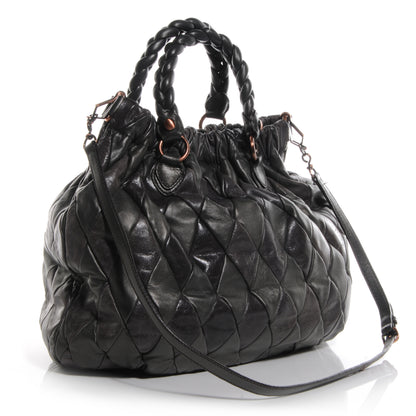 Miu Miu Leather Patch Harlequin Piombo 3 of 8
