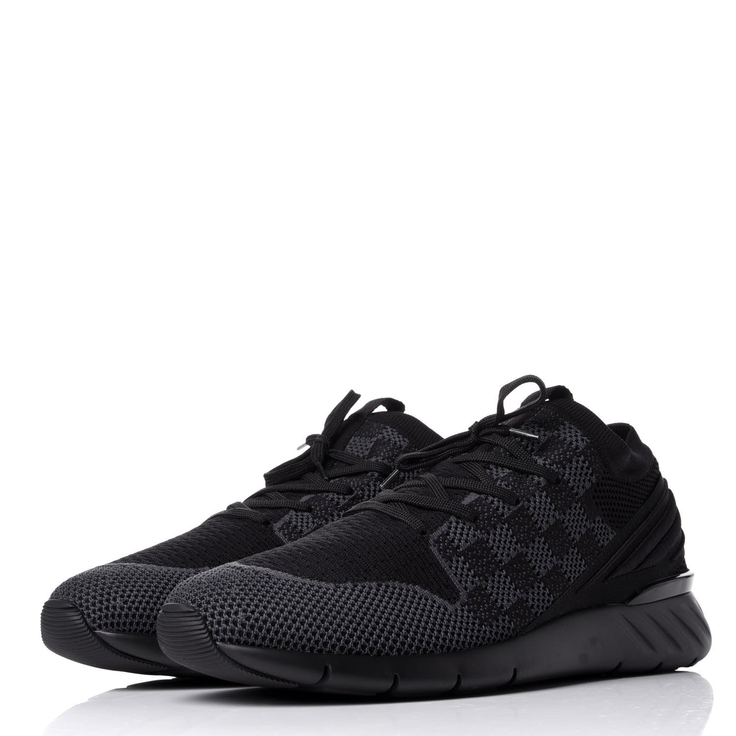Louis Vuitton Knit Damier Fastlane Sneakers 10.5 Graphite 3 of 11