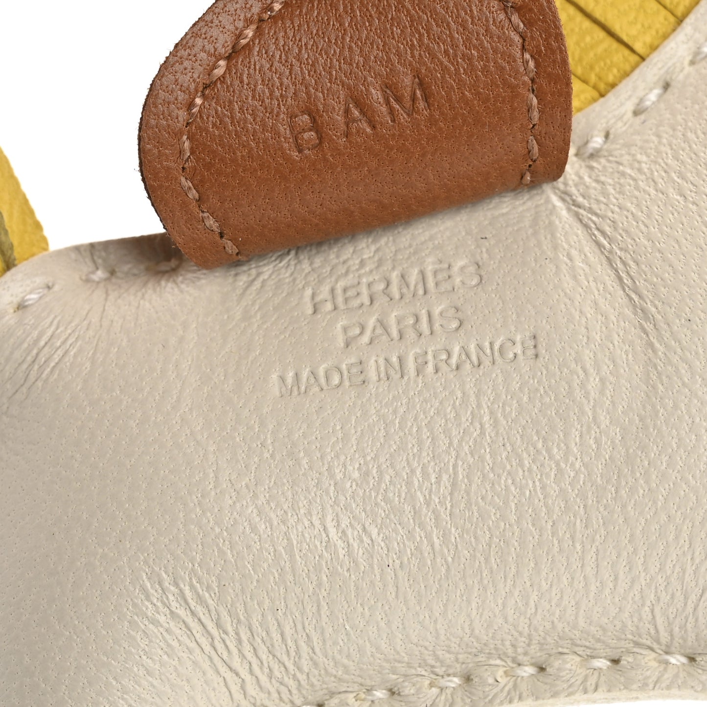 Milo Lambskin Grigri Rodeo Horse Bag Charm PM Craie Gold Jaune De Naples
