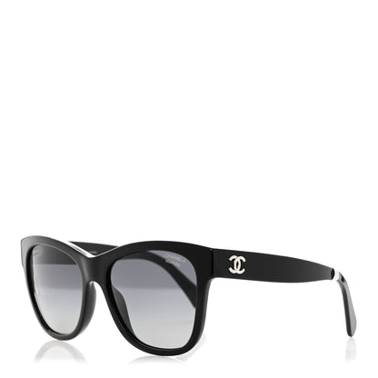 Chanel Acetate Polarized Square CC Sunglasses 5380 Black 1 of 9