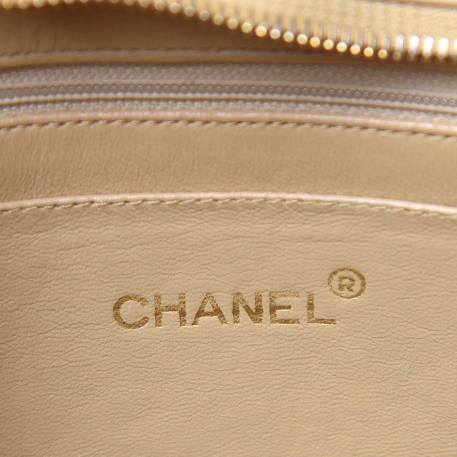 Chanel Lambskin Quilted Shoulder Bag Beige 6 of 17