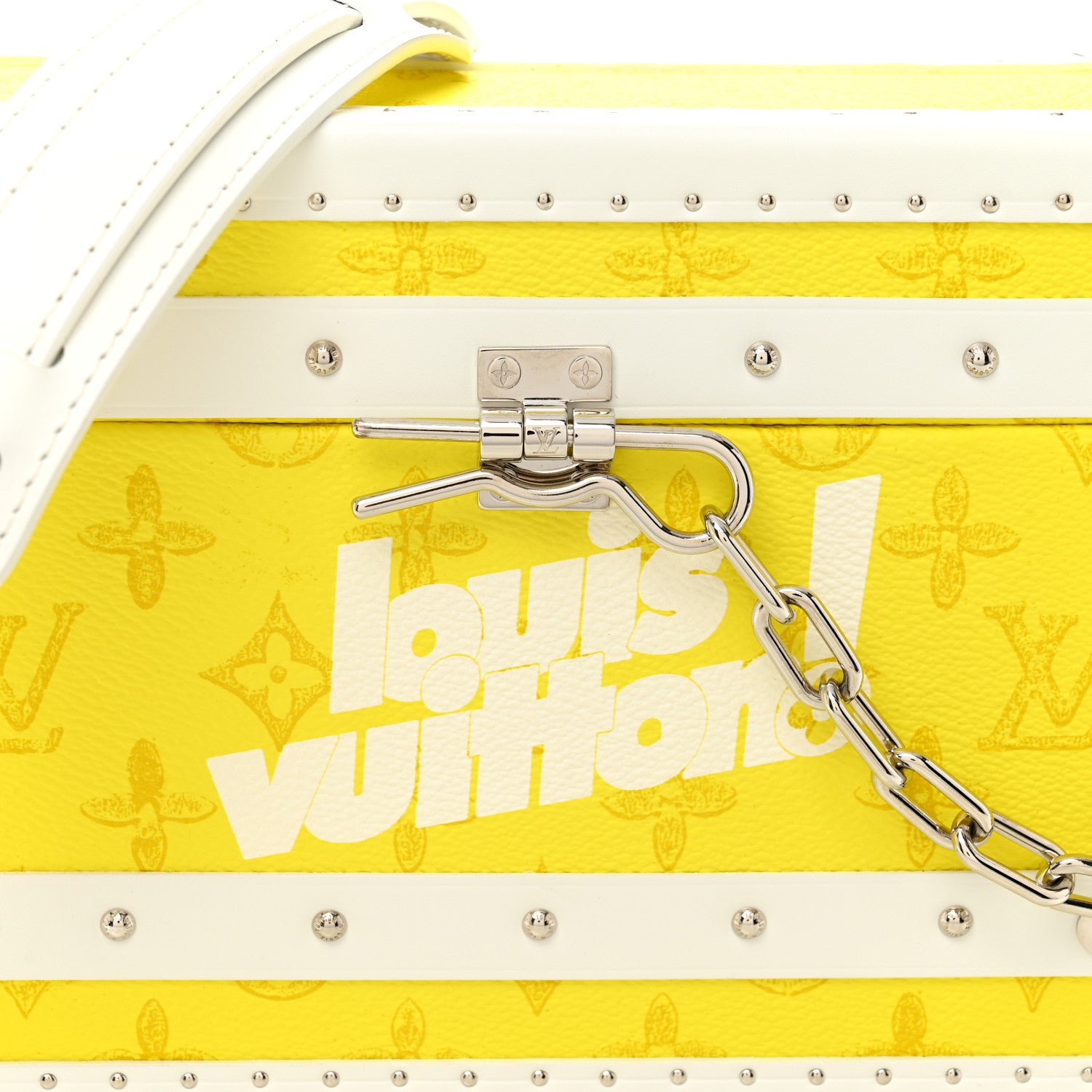 Louis Vuitton Vintage Monogram Everyday LV Clutch Trunk Jaune 7 of 9