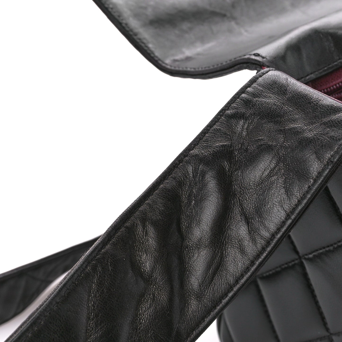 Lambskin Quilted CC Single Flap Shoulder Bag Black