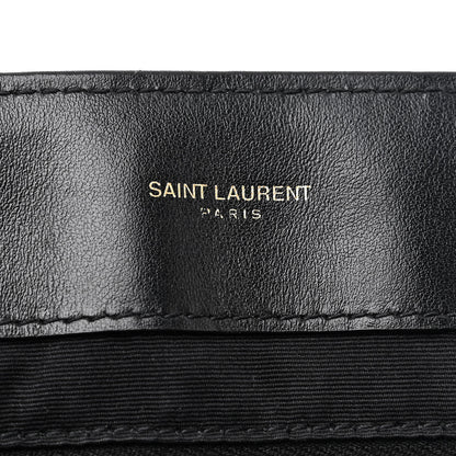 Saint Laurent Calfskin Y Quilted Monogram Large Loulou Chain Satchel Black 7 of 16
