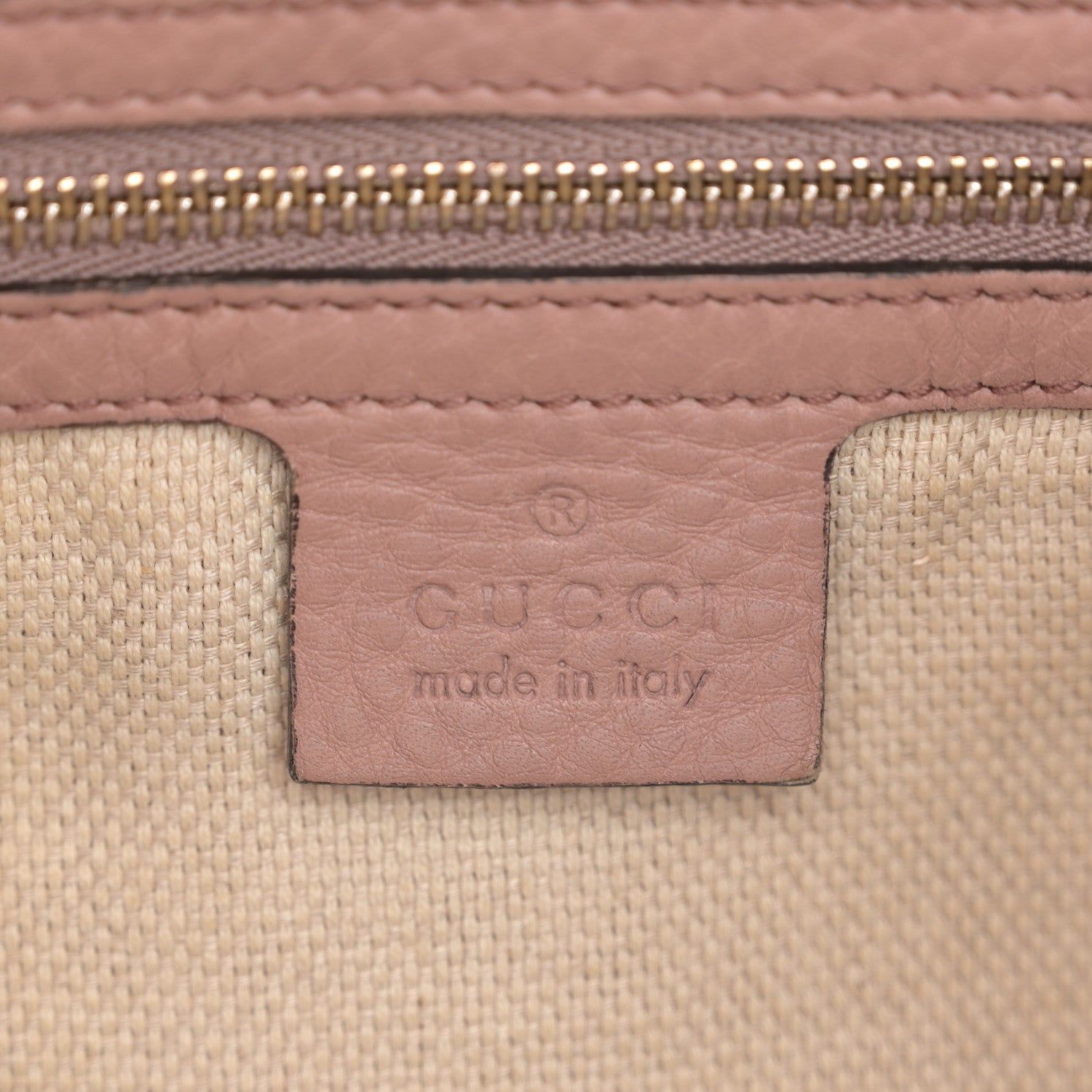 Gucci Pebbled Calfskin Medium Soho Chain Shoulder Bag Antique Rose 6 of 15