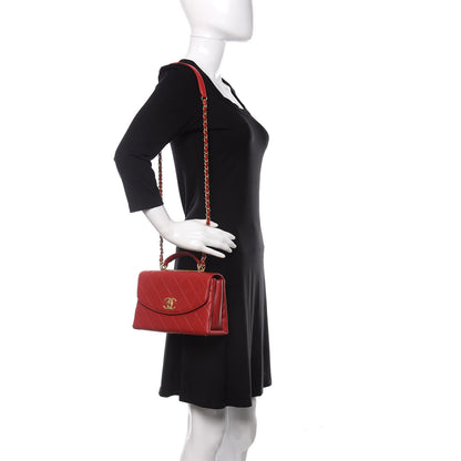 Chanel Lambskin Quilted CC Flap Bag Dark Red 2 of 10