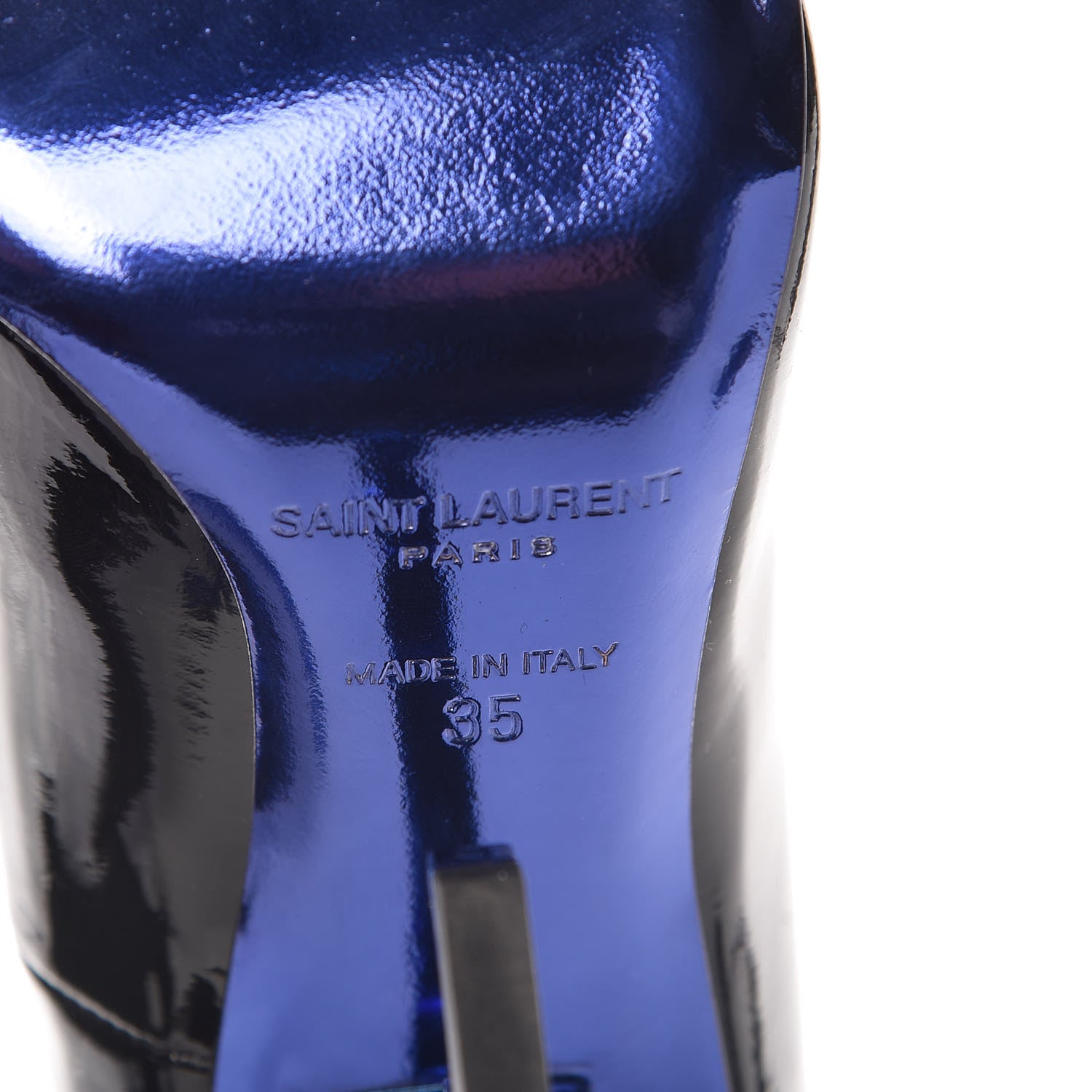 Saint Laurent Patent Opyum 110 Pumps 35 Black Blue 8 of 10