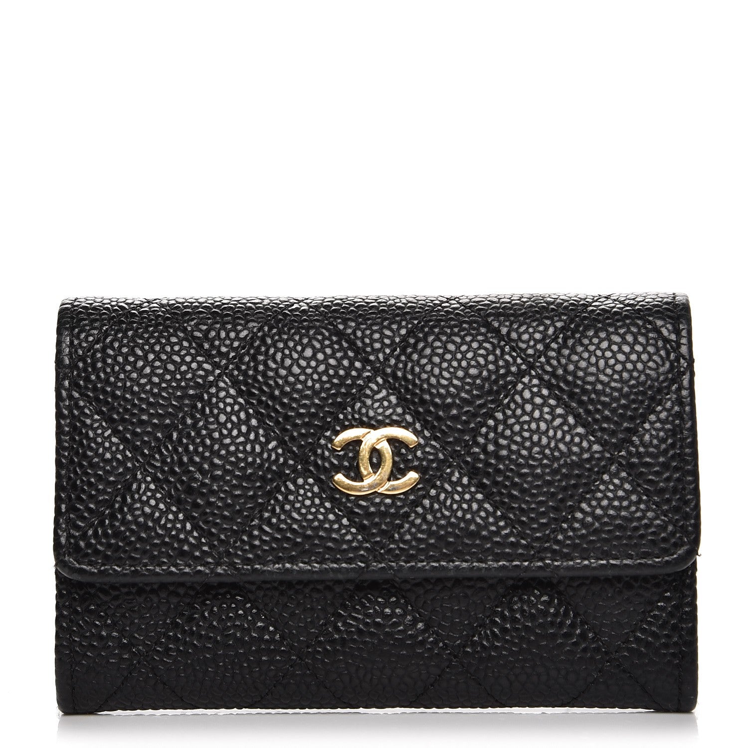 Chanel Caviar Quilted Flap Card Holder Black 1 of 8