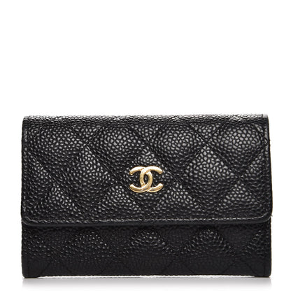 Chanel Caviar Quilted Flap Card Holder Black 1 of 8