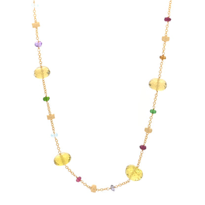 Marco Bicego 18K Yellow Gold Multi Gemstone Strand Necklace 1 of 4
