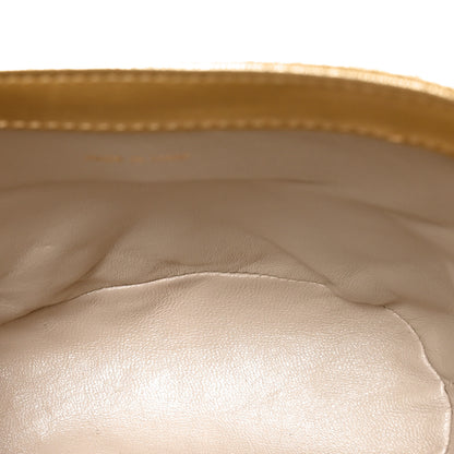 Chanel Metallic Lambskin Quilted Tassel Shoulder Bag Gold 4 of 9