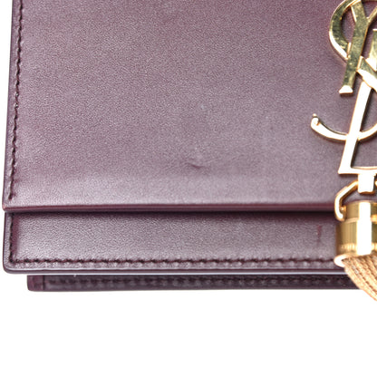 Saint Laurent Smooth Calfskin Classic Monogram Kate Tassel Chain Wallet Pallisandre 9 of 13