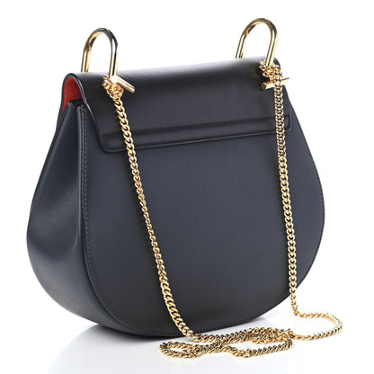 Chloe Suede Smooth Calfskin Drew Shoulder Bag Plaid Red 2 of 5