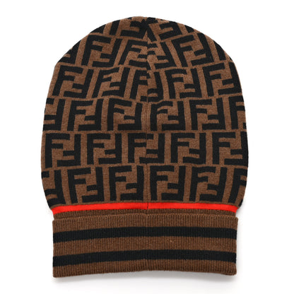Fendi Cashmere Wool Beanie Tobacco Rosso 3 of 5