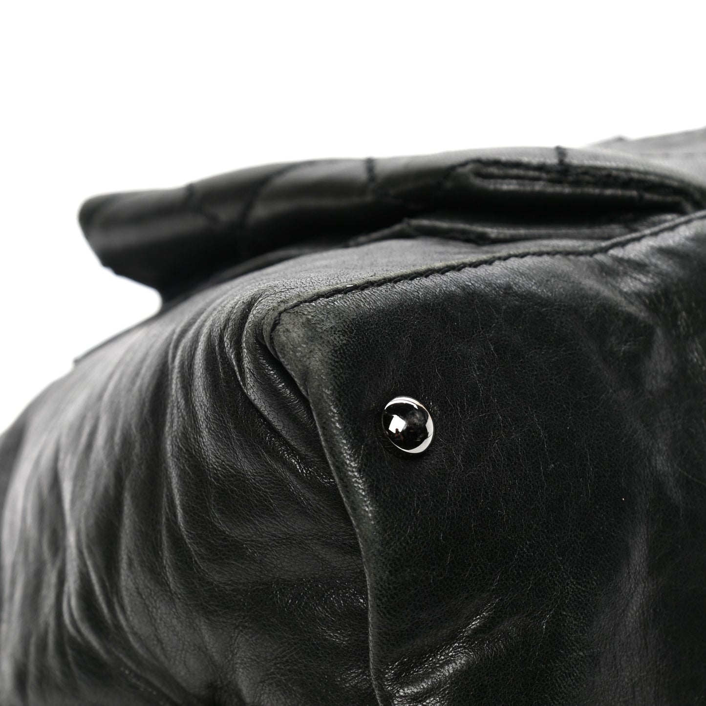 Lambskin Quilted 8 Knots Hobo Black