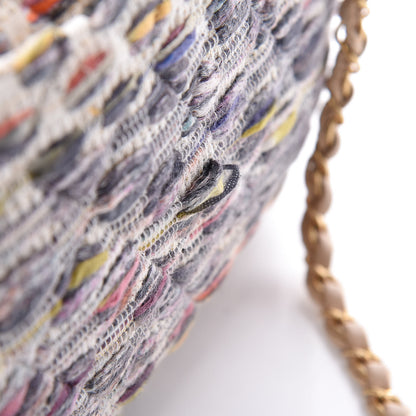 Chanel Tweed Quilted Cuba Single Flap Ecru Orange Lilac 12 of 12