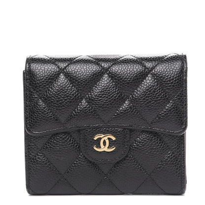 Chanel Caviar Quilted Compact Flap Wallet Black 1 of 8