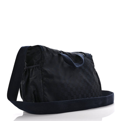 Gucci Nylon Monogram Messenger Diaper Bag Navy 3 of 10