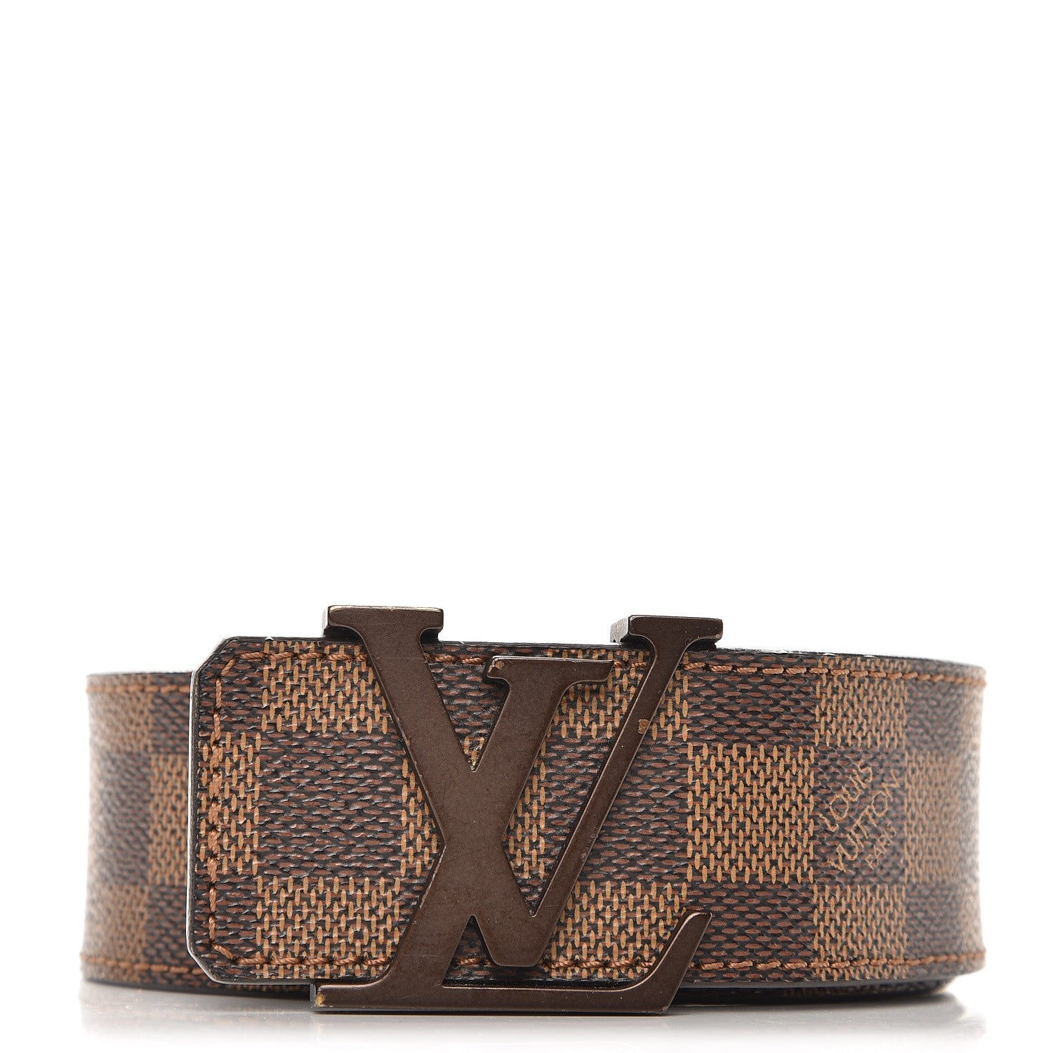 Louis Vuitton Damier Ebene 40mm LV Initiales Belt 85 34 1 of 10