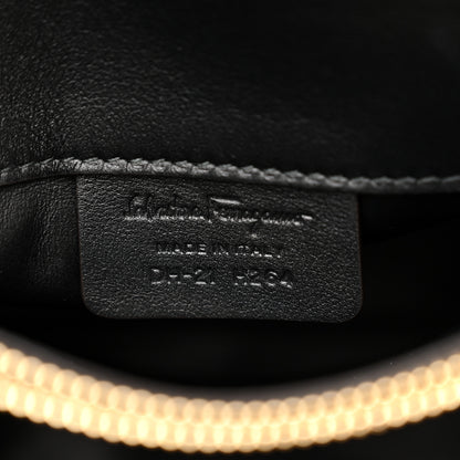 Salvatore Ferragamo Calfskin Large Studio Bag Wine Bone Black 7 of 14
