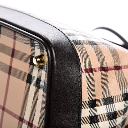 Burberry Haymarket Check Medium Golderton Tote Chocolate 11 of 12