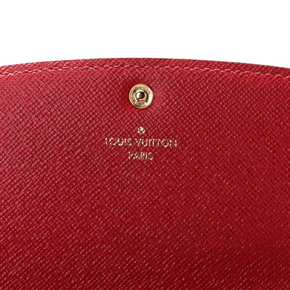 Louis Vuitton Damier Ebene Emilie Wallet Red 6 of 8