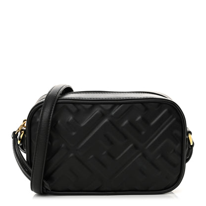 Fendi Vitello Epoque FF Embossed Camera Case Black 1 of 10
