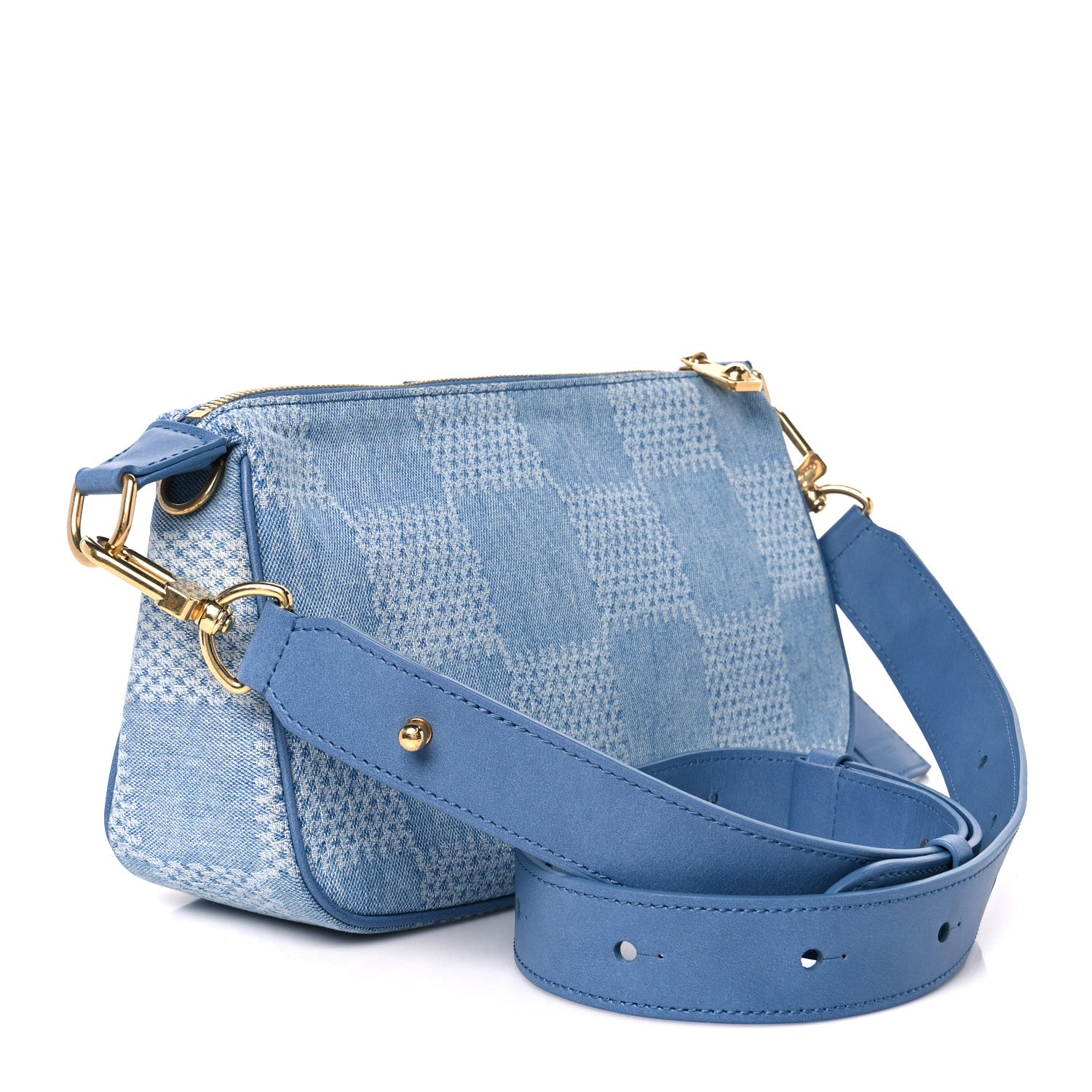 Louis Vuitton Damier Denim 3D Pochette Accessoire XL Blue 3 of 13