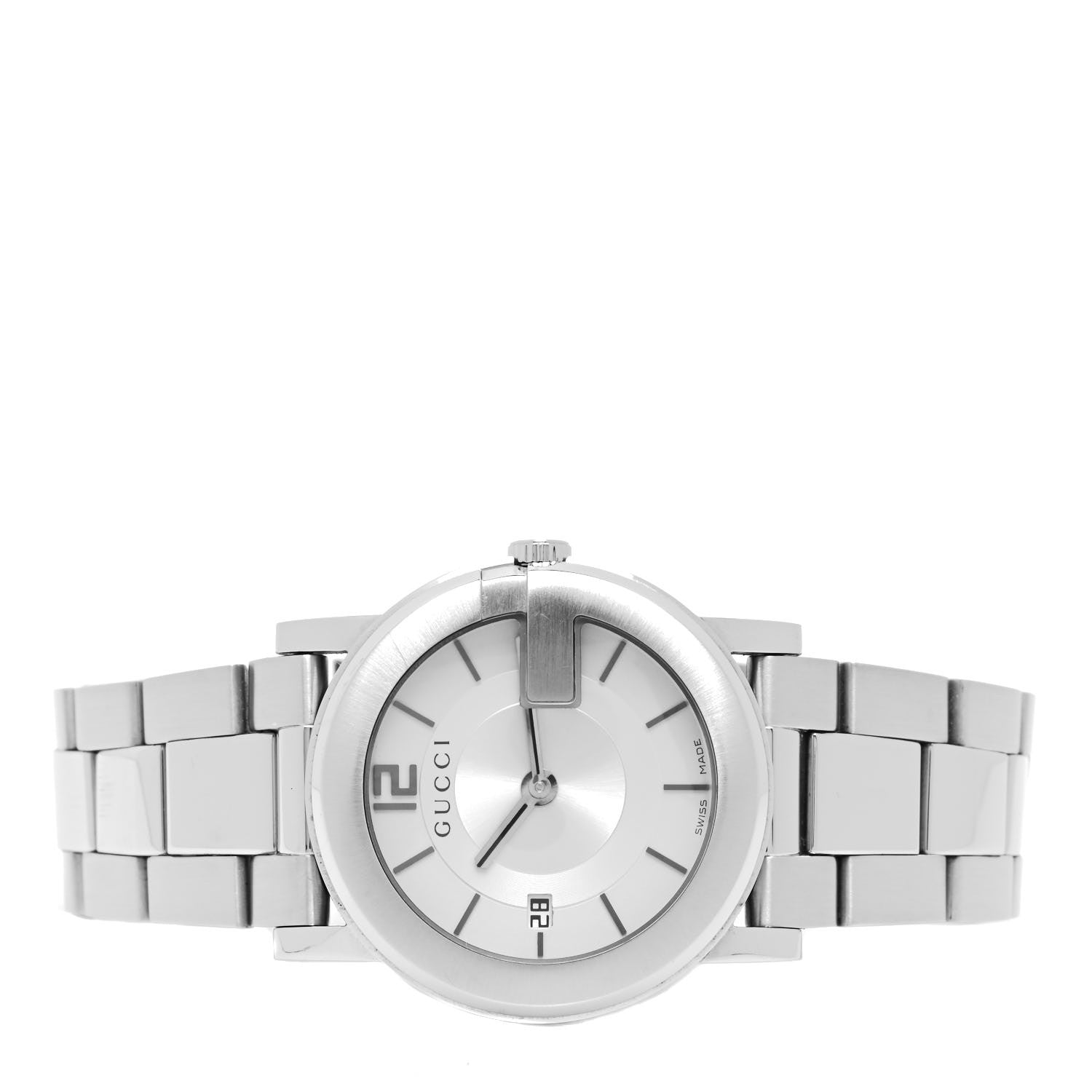 Gucci Stainless Steel 36mm G-Round Quartz Watch White 2 of 5