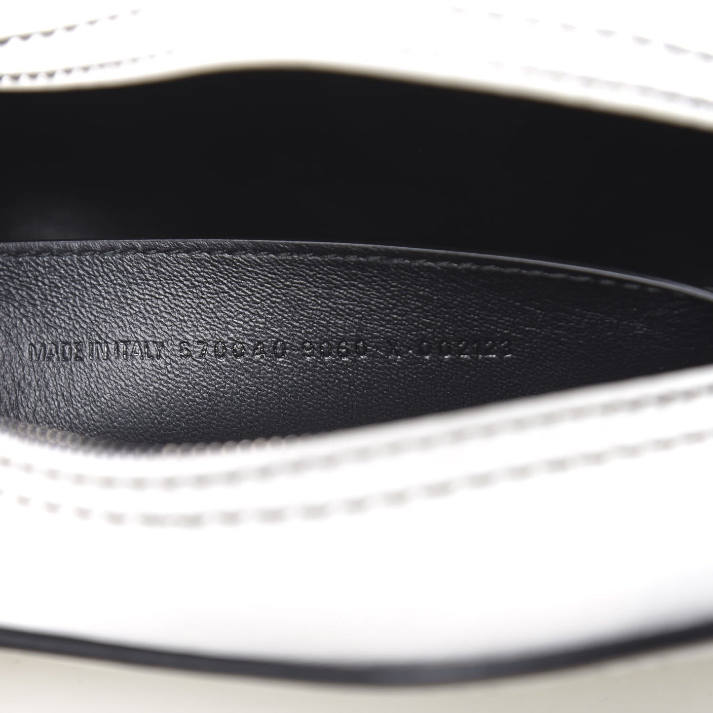 Calfskin Quilted Car Clutch S White