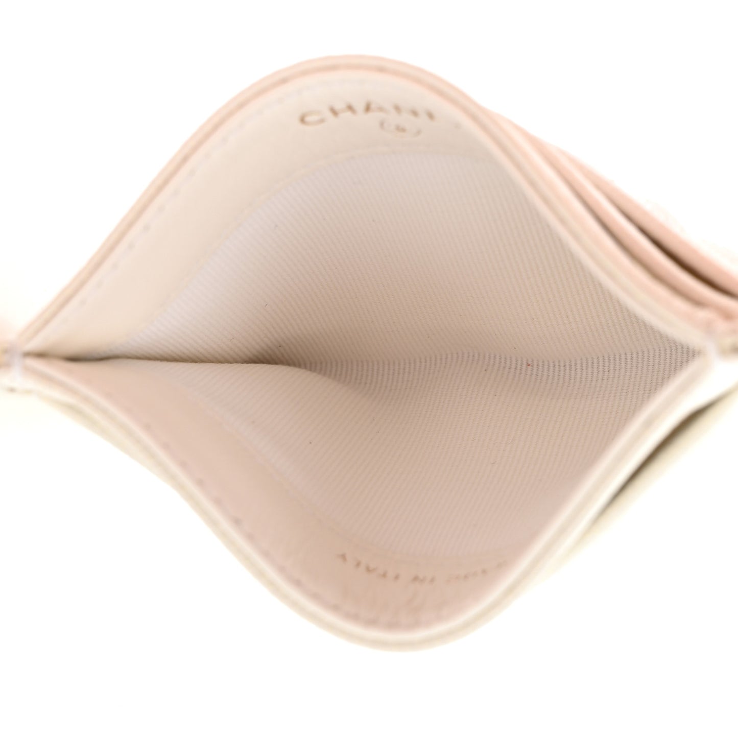 Caviar Quilted Card Holder White