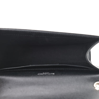 Saint Laurent Grain De Poudre Small Monogram Kate Satchel Black 4 of 9