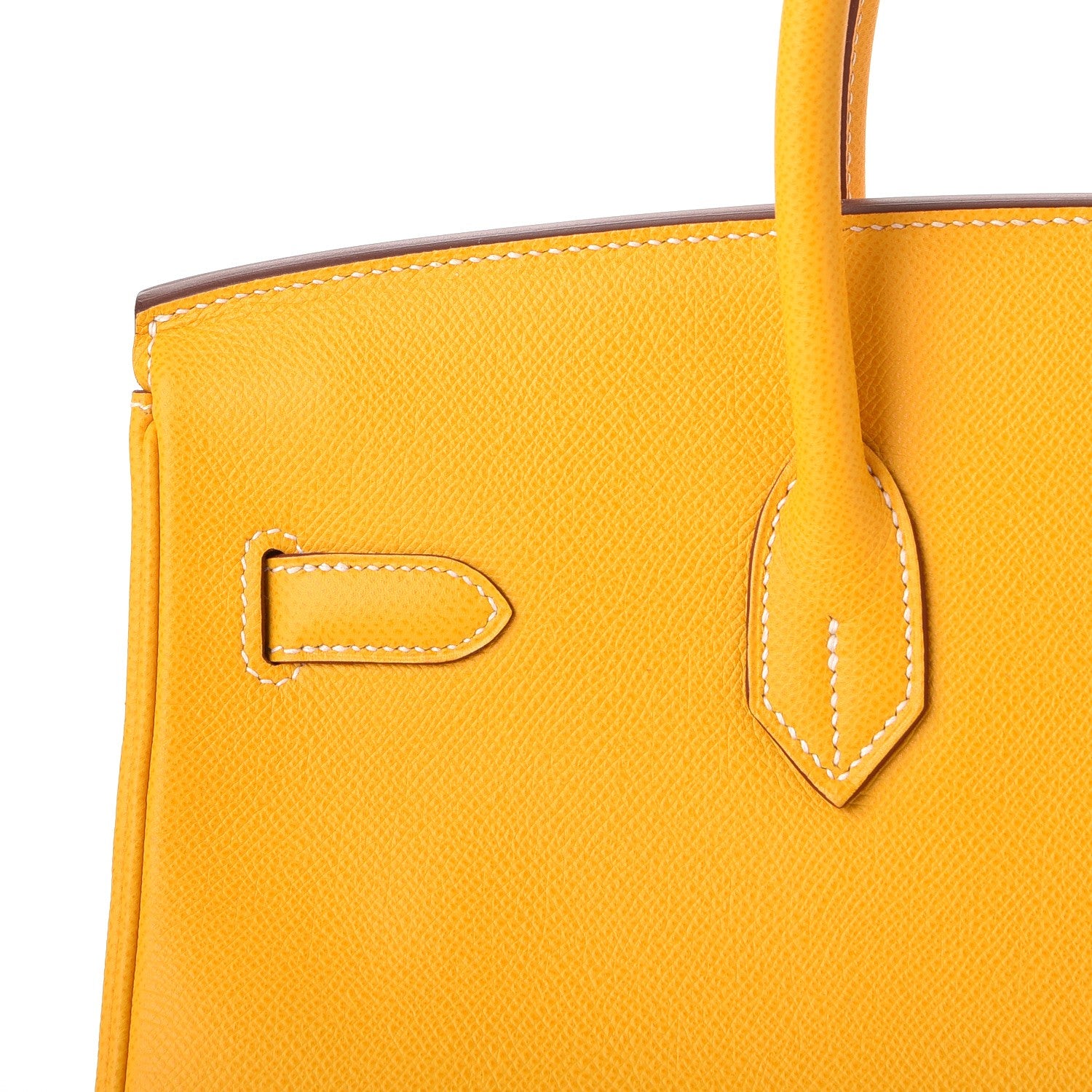 Hermes Epsom Horseshoe Birkin 35 Jaune 34 of 44