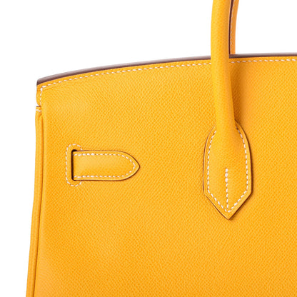Hermes Epsom Horseshoe Birkin 35 Jaune 34 of 44