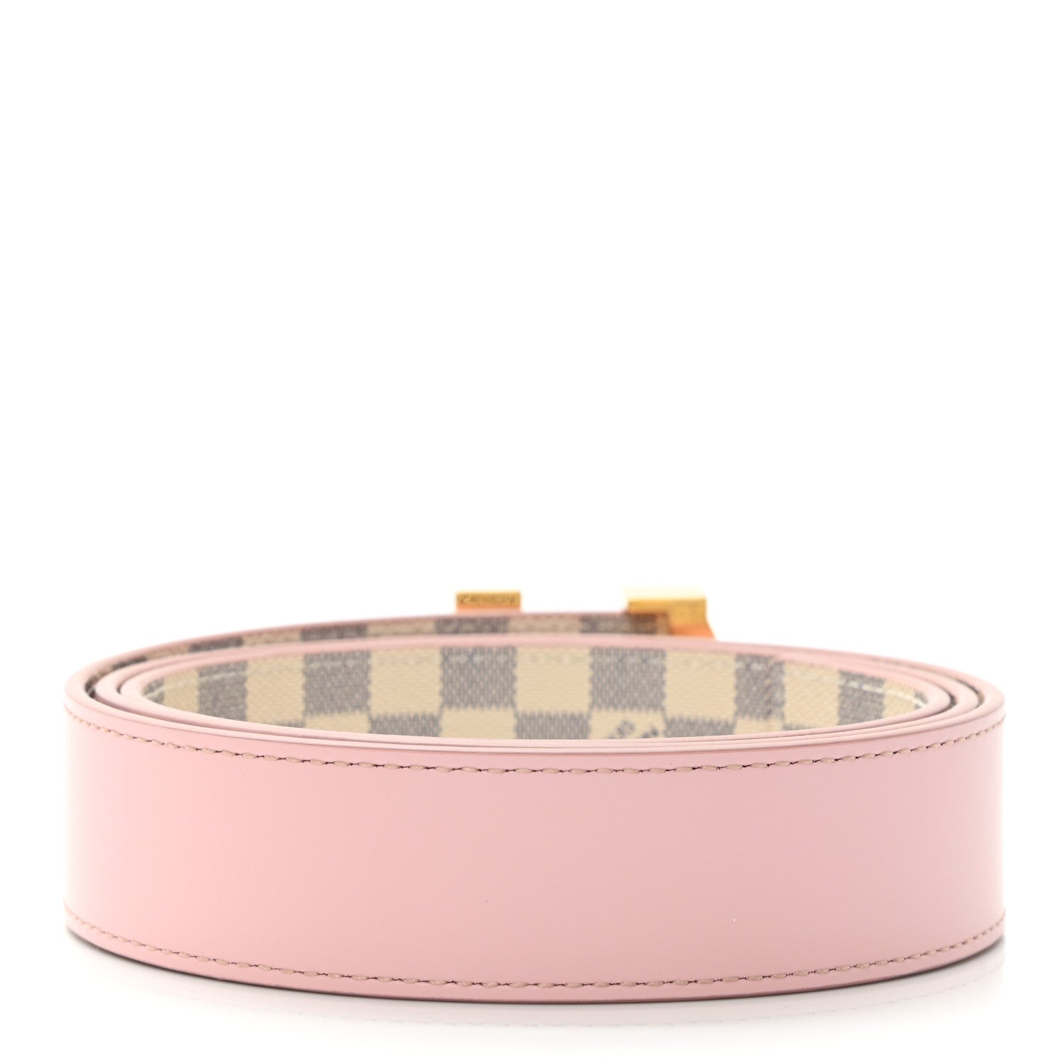 Louis Vuitton Damier Azur 30mm LV Initiales Reversible Belt 85 34 Pink 2 of 4