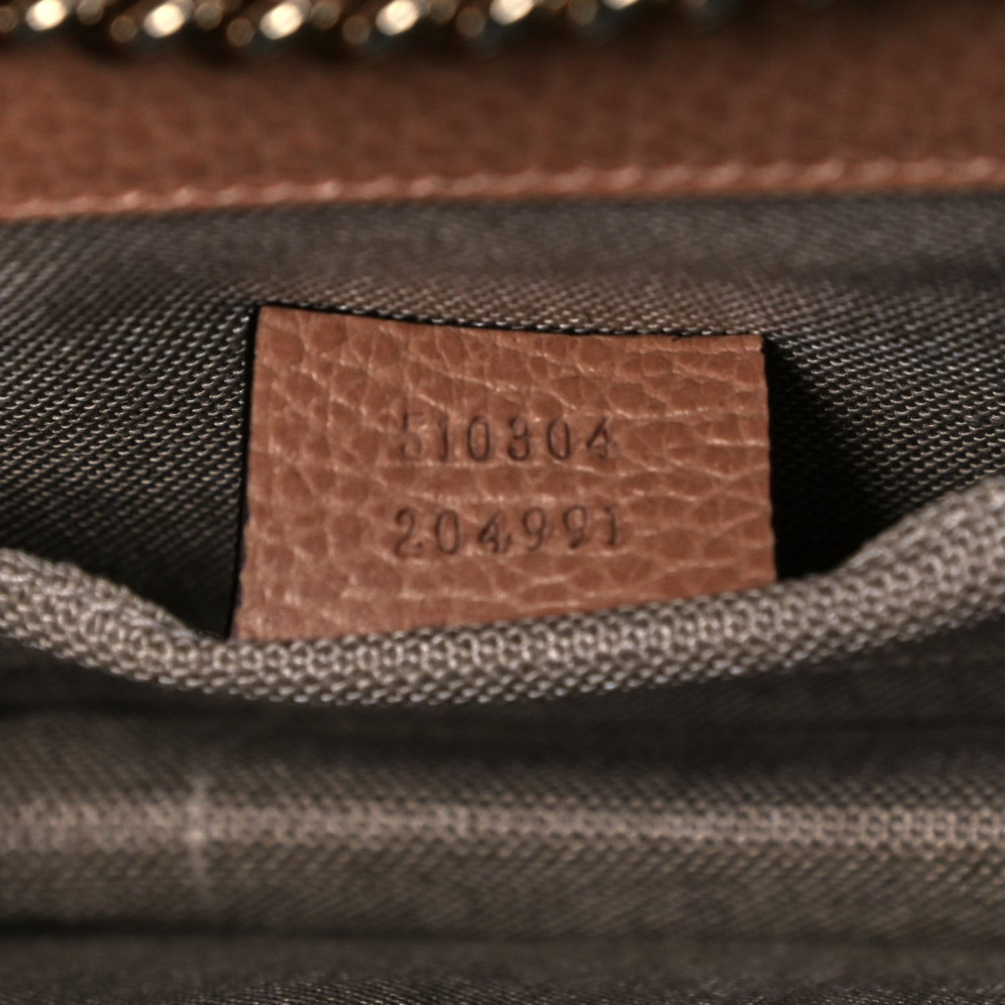 Dollar Calfskin Small Interlocking G Shoulder Bag Camelia